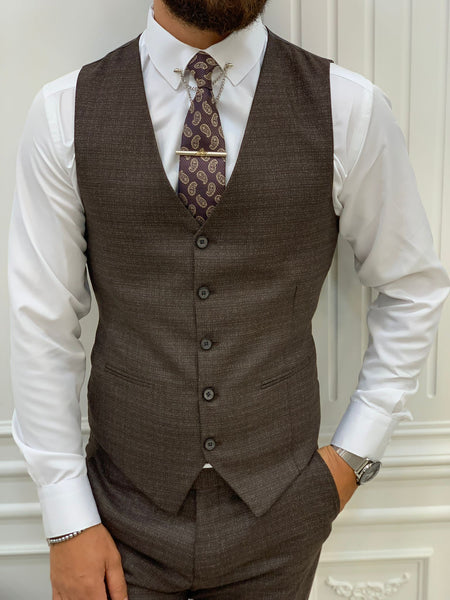 Vermont Coffee Slim Fit Suit | BOJONI