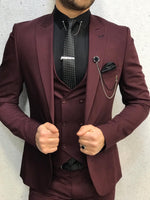 Load image into Gallery viewer, Olympia Claret Red  Slim Fit  Suit-baagr.myshopify.com-1-BOJONI
