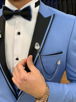 Load image into Gallery viewer, Forenzax Slim Fit Sky Blue Tuxedo-baagr.myshopify.com-1-BOJONI
