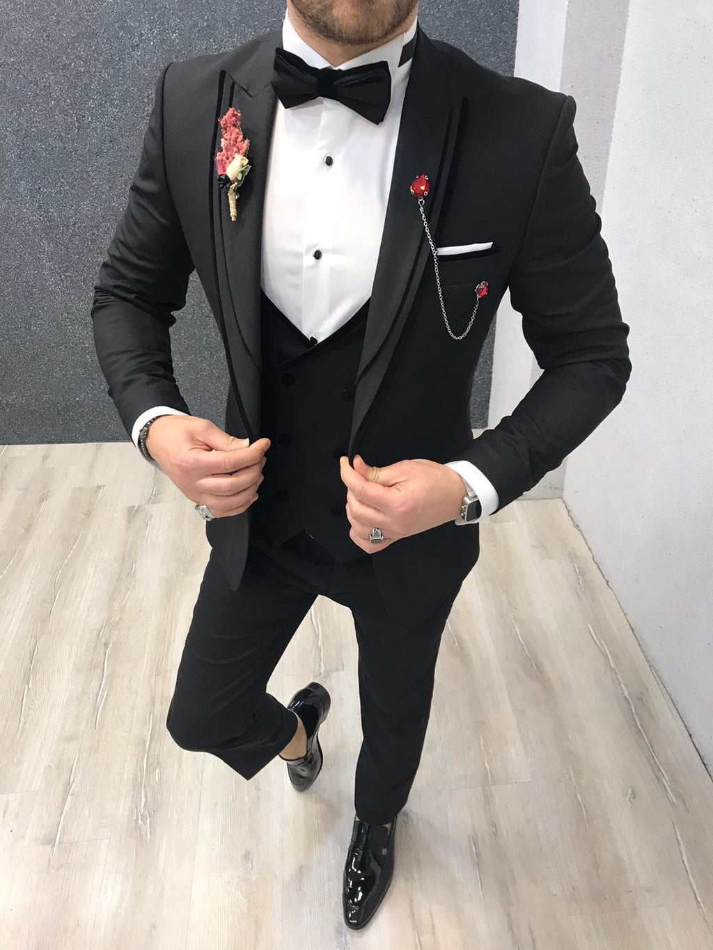 Napoli Black Slim Fit  Tuxedo-baagr.myshopify.com-1-BOJONI