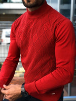 Load image into Gallery viewer, Slim-Fit Patterned Turtleneck Knitwear (3 Colors)-baagr.myshopify.com-sweatshirts-BOJONI
