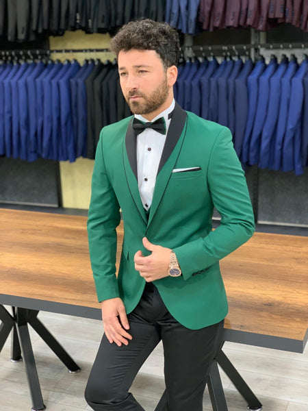Forenza Royal Slim Fit Green Tuxedo | BOJONI