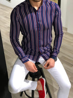 Load image into Gallery viewer, Benso Slim-Fit Striped Shirt (4 Colors)-baagr.myshopify.com-Shirt-BOJONI
