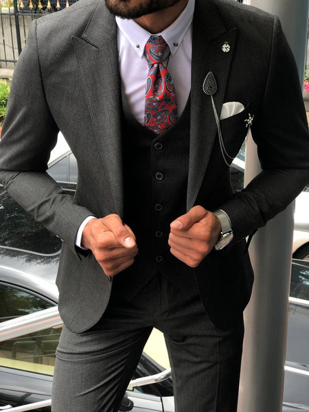 Pauli Slim-Fit Suit Vest Black | BOJONI