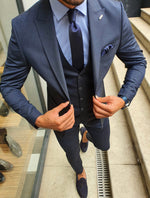 Load image into Gallery viewer, Reno Navy Blue Slim Fit Suit-baagr.myshopify.com-suit-BOJONI
