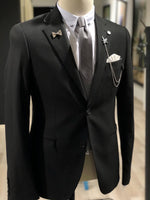 Load image into Gallery viewer, Marc Slim-Fit Suit Black-baagr.myshopify.com-suit-BOJONI
