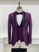 Load image into Gallery viewer, Partoni Royal Purple Slim Fit Tuxedo-baagr.myshopify.com-1-BOJONI
