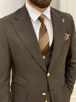 Load image into Gallery viewer, Bojoni Argeli Coffee  Slim Fit Suit

