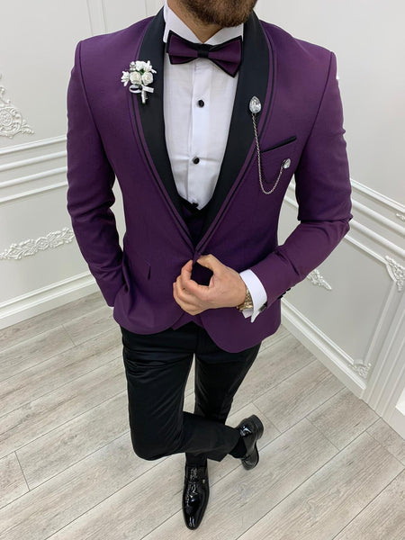 Napolia Royal Purple Slim Fit Tuxedo | BOJONI