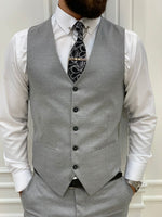 Load image into Gallery viewer, Argeli Gray Plaid Slim Fit Suit-baagr.myshopify.com-1-BOJONI
