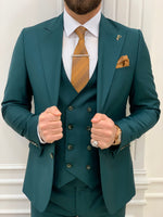 Load image into Gallery viewer, Bojoni Monte Green  Slim Fit Suit
