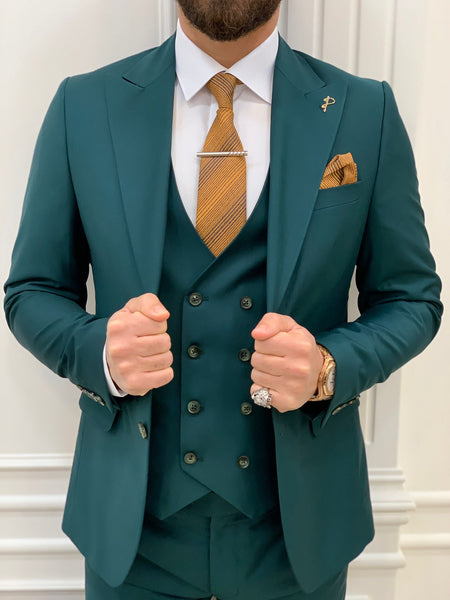 Bojoni Monte Green Slim Fit Suit | BOJONI