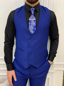 Bojoni Monte Sax Blue Slim Fit Suit