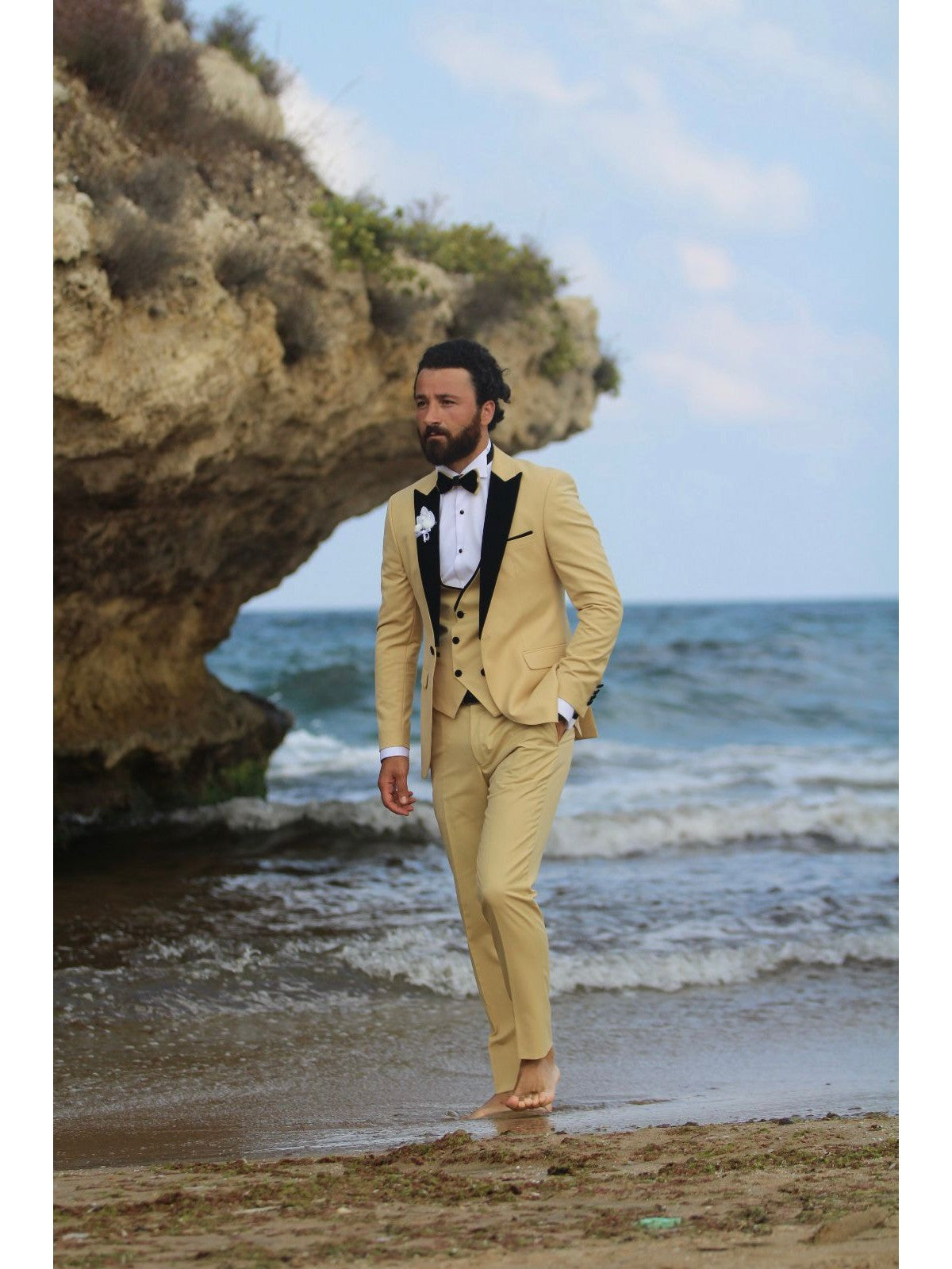 Antonio Yellow Slim Fit Limited Tuxedo