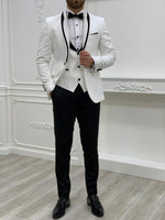 Load image into Gallery viewer, Partoni Royal White Slim Fit Tuxedo-baagr.myshopify.com-1-BOJONI
