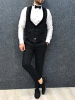 Load image into Gallery viewer, Nova Slim Fit Diamond  Black Tuxedo-baagr.myshopify.com-1-BOJONI
