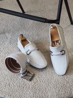 Load image into Gallery viewer, Antonio White Slip On Bit Loafers-baagr.myshopify.com-shoes2-brabion

