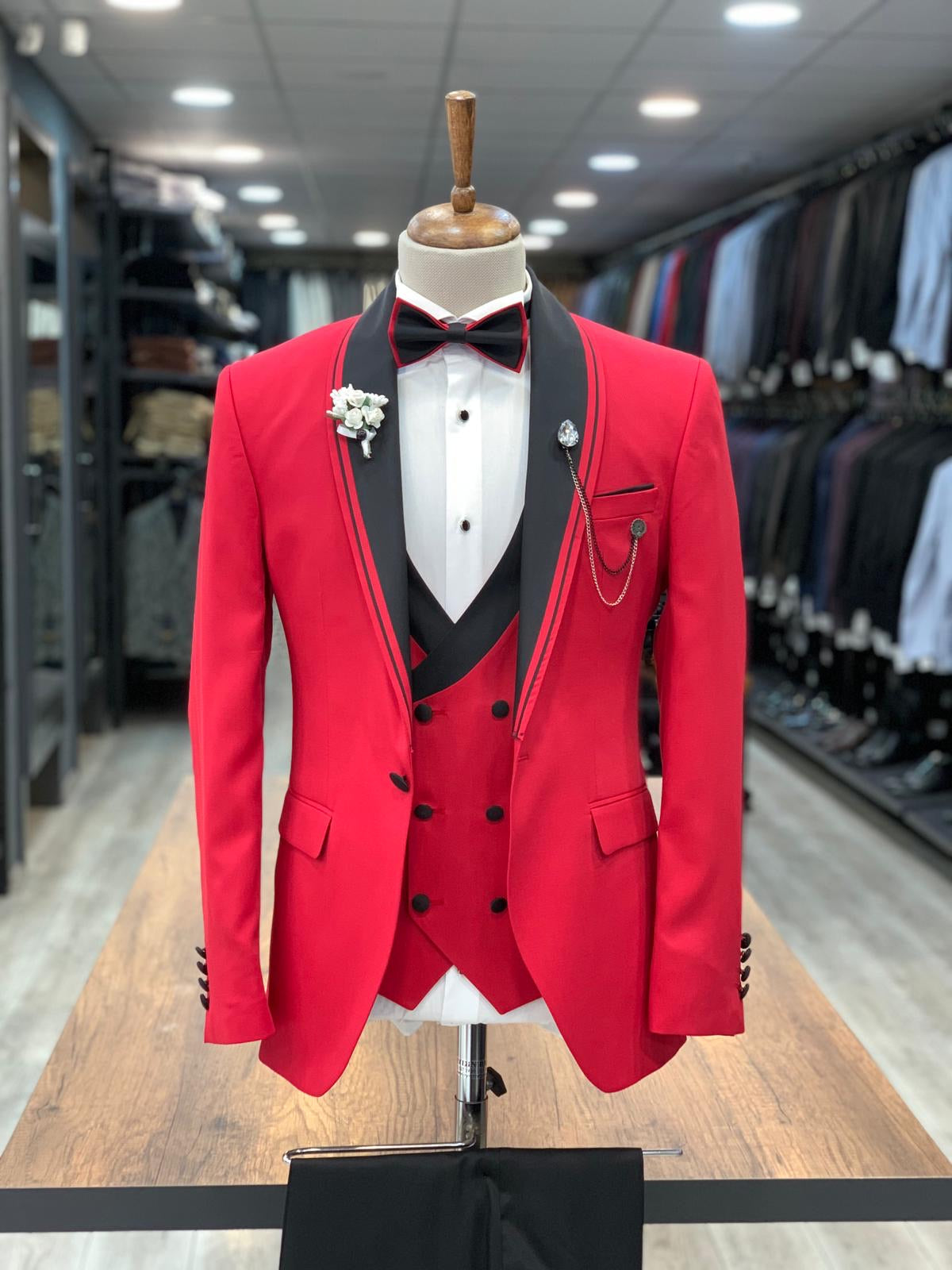 Napolia Royal Red Slim Fit Tuxedo-baagr.myshopify.com-1-BOJONI