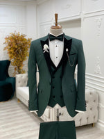 Load image into Gallery viewer, Partoni Royal Green Velvet Slim Fit Tuxedo-baagr.myshopify.com-1-BOJONI
