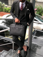 Load image into Gallery viewer, Pauli Slim-Fit  Suit Vest Black-baagr.myshopify.com-suit-BOJONI
