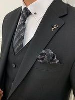 Load image into Gallery viewer, Bojoni Frento Black Slim Fit Suit
