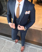 Load image into Gallery viewer, Davis Blue Slim Fit Suit-baagr.myshopify.com-3-BOJONI
