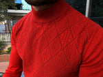 Load image into Gallery viewer, Slim-Fit Patterned Turtleneck Knitwear (3 Colors)-baagr.myshopify.com-sweatshirts-BOJONI
