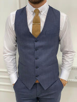 Load image into Gallery viewer, Casatani Navy Blue Slim Fit Plaid Suit-baagr.myshopify.com-1-BOJONI
