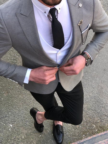 Slim-Fit Suit Vest Gray | BOJONI