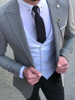 Load image into Gallery viewer, Slim-Fit  Suit Vest Gray-baagr.myshopify.com-suit-BOJONI
