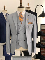Load image into Gallery viewer, Cantos Slim-Fit Suit Vest Blue-baagr.myshopify.com-suit-BOJONI
