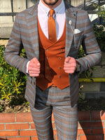 Load image into Gallery viewer, Slim-Fit Plaid Suit Vest Black-baagr.myshopify.com-suit-BOJONI
