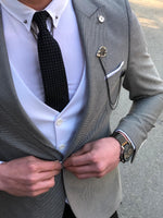 Load image into Gallery viewer, Slim-Fit  Suit Vest Gray-baagr.myshopify.com-suit-BOJONI
