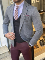 Load image into Gallery viewer, Forenzax Gray Slim Fit Suit-baagr.myshopify.com-suit-BOJONI
