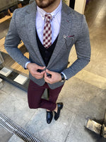 Load image into Gallery viewer, Forenzax Gray Slim Fit Suit-baagr.myshopify.com-suit-BOJONI
