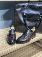 Load image into Gallery viewer, Argeli Brown Buckled Krako Shoes-baagr.myshopify.com-shoes2-brabion
