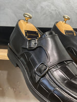 Load image into Gallery viewer, Argeli Black Buckled Krako Shoes-baagr.myshopify.com-shoes2-brabion
