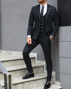 Forenzax Black Classic Slim Fit Suit-baagr.myshopify.com-suit-BOJONI