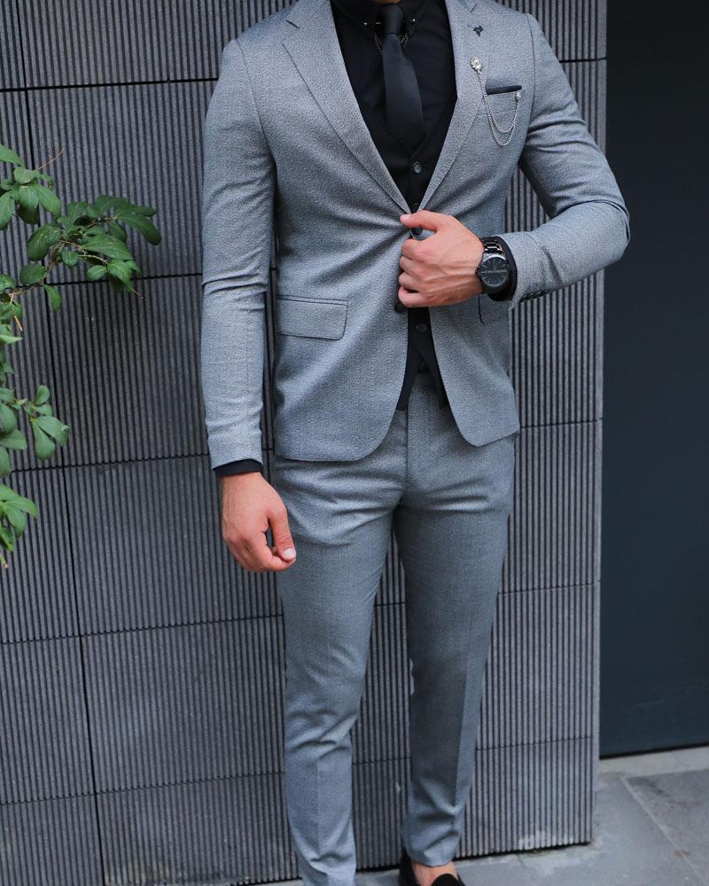 Garuzo Gray Slim Fit Suit-baagr.myshopify.com-suit-BOJONI