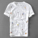 Load image into Gallery viewer, Contemporary Cartoon Linen T-Shirt-baagr.myshopify.com-T-shirt-BOJONI
