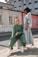 Load image into Gallery viewer, Cotton Suit With Culottes-baagr.myshopify.com-dress.-BOJONI
