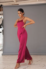 Load image into Gallery viewer, Satin Jumpsuit with Thin Straps-baagr.myshopify.com-dress.-BOJONI
