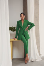 Load image into Gallery viewer, Banana Trousers with Wide Belt Green-baagr.myshopify.com-dress.-BOJONI
