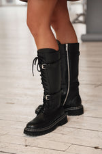 Load image into Gallery viewer, Bojoni Clan Combat Boots with Pockets-baagr.myshopify.com-dress.-BOJONI
