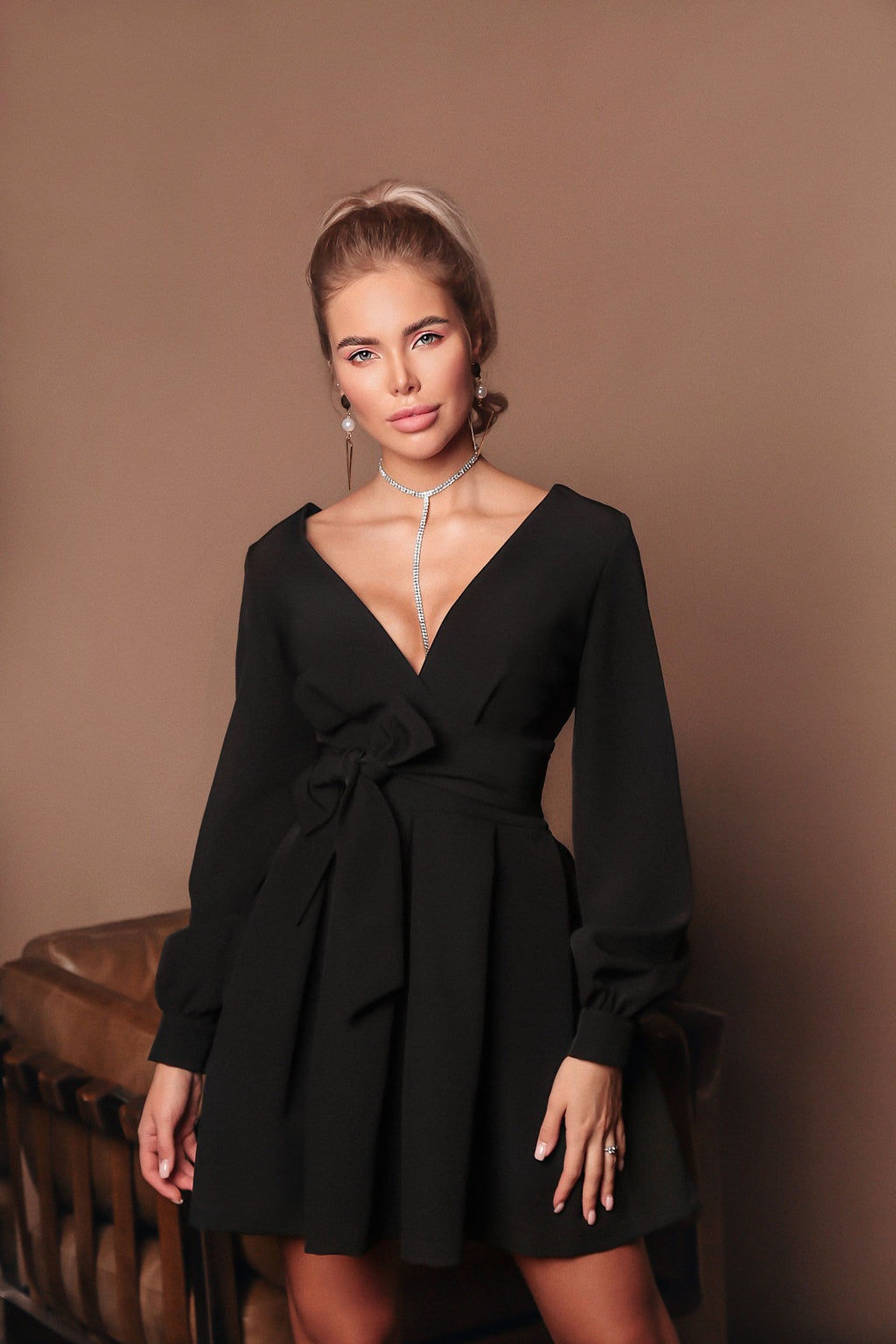 Wrap Dress With Wide Belt-baagr.myshopify.com-dress.-BOJONI