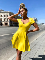Load image into Gallery viewer, Eco-leather Dress with Cups-baagr.myshopify.com-dress.-BOJONI
