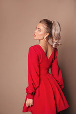 Load image into Gallery viewer, Wrap Dress With Wide Belt-baagr.myshopify.com-dress.-BOJONI
