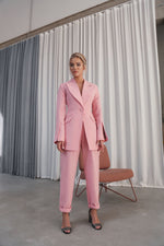 Load image into Gallery viewer, Flared Jacket with Slits on the Sleeves Pink-baagr.myshopify.com-dress.-BOJONI

