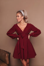 Load image into Gallery viewer, Wrap Dress With Wide Belt-baagr.myshopify.com-dress.-BOJONI
