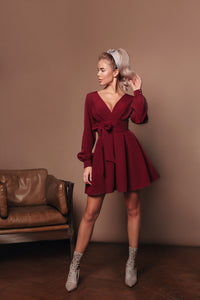 Wrap Dress With Wide Belt-baagr.myshopify.com-dress.-BOJONI
